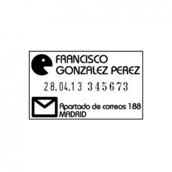 Datador numerador REINER DN53A-6, 6 xifres amb placa de 50 x 30 mm.