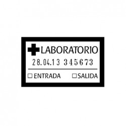 Numerador fechador REINER ND53A-6, 6 cifras con placa de 50 x 30 mm.